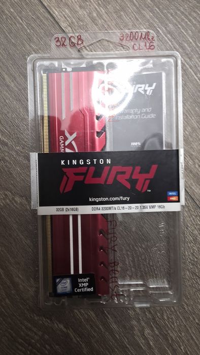 Fury ram 1x8 dd4 на 3200