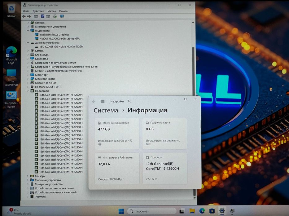 15.6' FHD+ i9-12900H DELL Precision 5570 32GB DDR5/512GB/RTX A2000 8GB