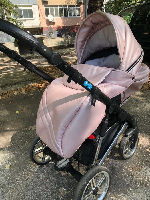 Бебешка количка 3в1 Avenue 3D: розово