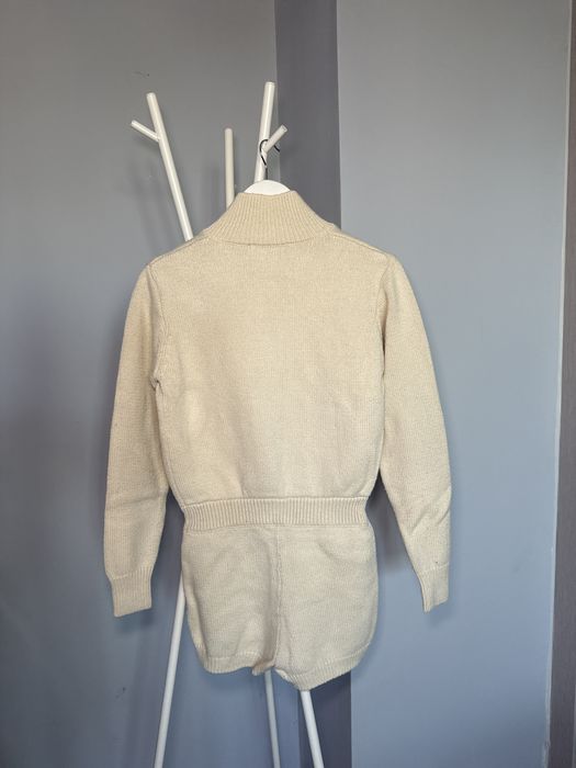 Бял плетен гащеризон Zara