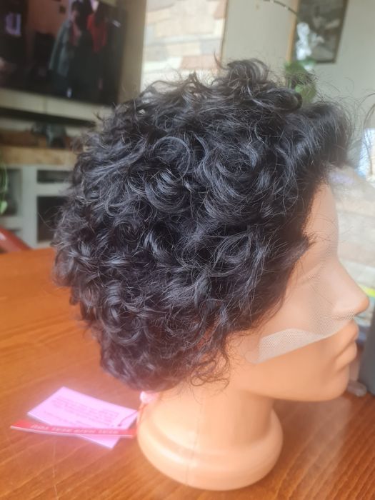 Перука къса, естествен косъм