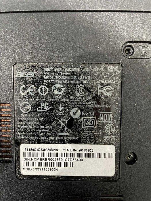 Ноутбук Acer на запчасти