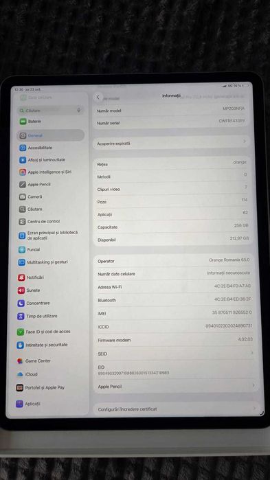Ipad Pro 12.9 5G 256GB + Magic keyboard + Apple Pencil ( 6th gen)