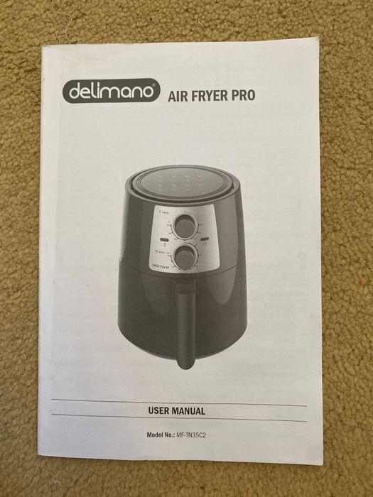 Делимано еър фрайър червен