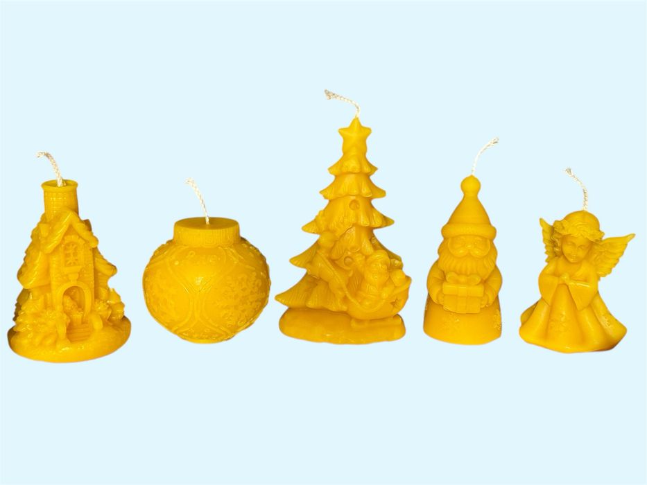 Восъчни свещи от натурален пчелен восък - ръчно изработени