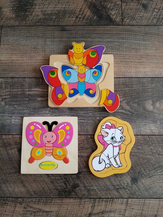 Пъзели с дръжки, конструктори, игри