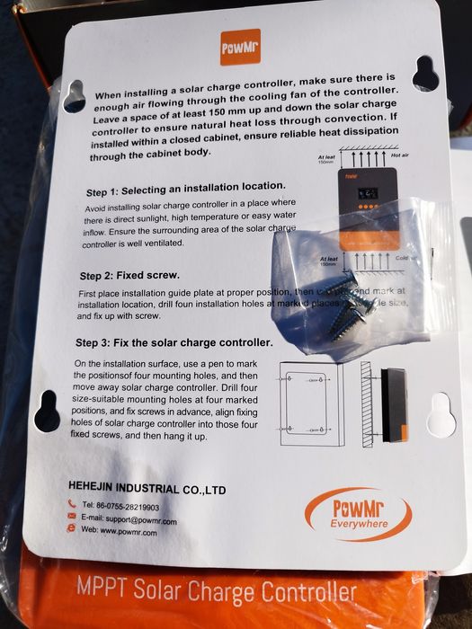 POWMr POW-M60-PRO MPPT Соларен Контролер 60A