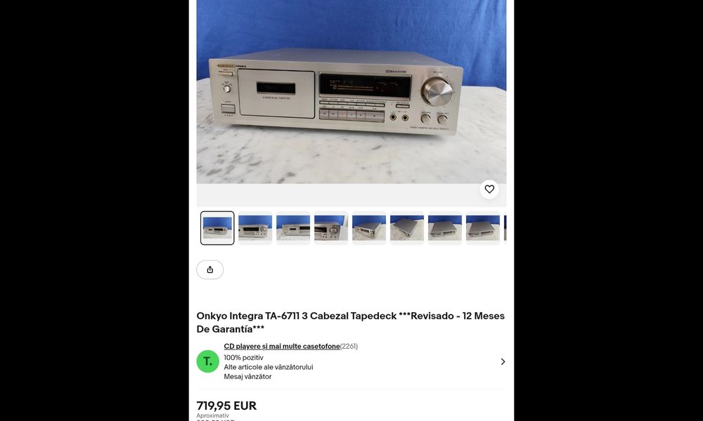 Onkyo Integra Luxury Series A-9711. Amplif.  superb. Atenție la anunț. Preț fix !