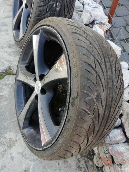 Jante Aluminiu pe 18, 5x100mm, Cauciucuri vara 215 35 R18, 750 Ron