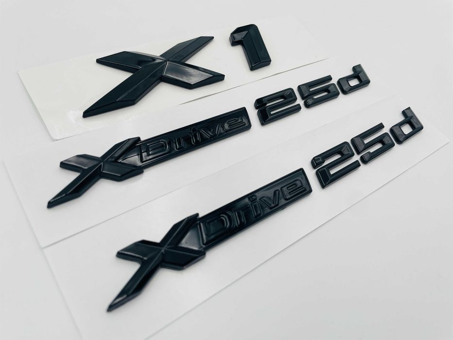 Set embleme compatibile BMW X1 x-drive 25d negru