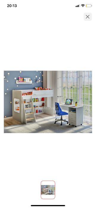 Детская кровать с полками