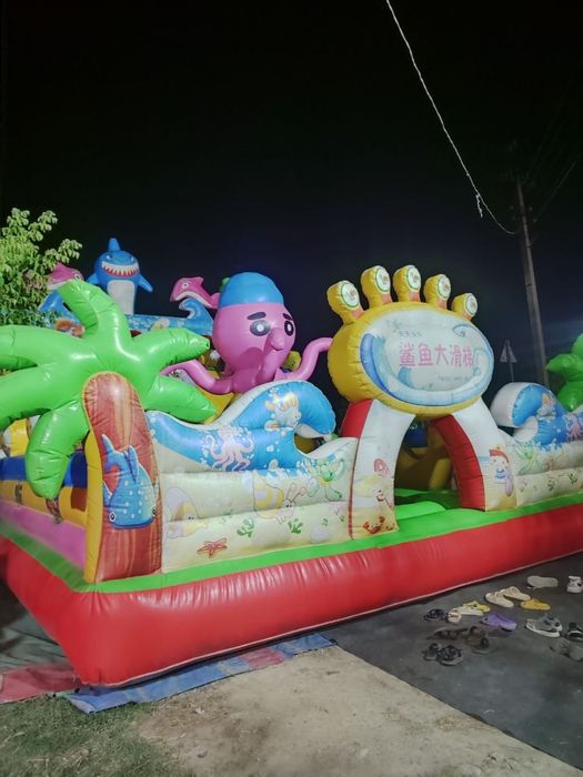 Batut 10x6 Atraksion poyezd Paravoz Sepochka