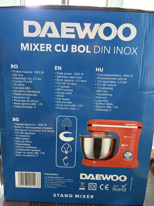 Mixer Daewoo cu bol din inox