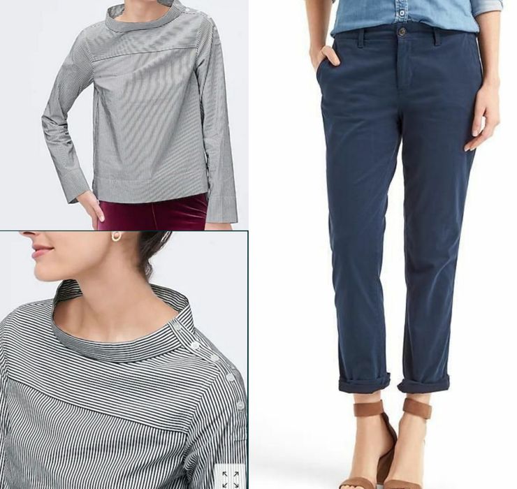 Gap girlfriend Chino брюки  р 2 + кофта Jcrew США