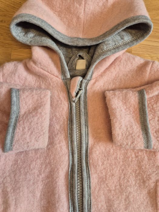 Geaca 100% lana fleece dublata fata 3-6 luni / 1 an