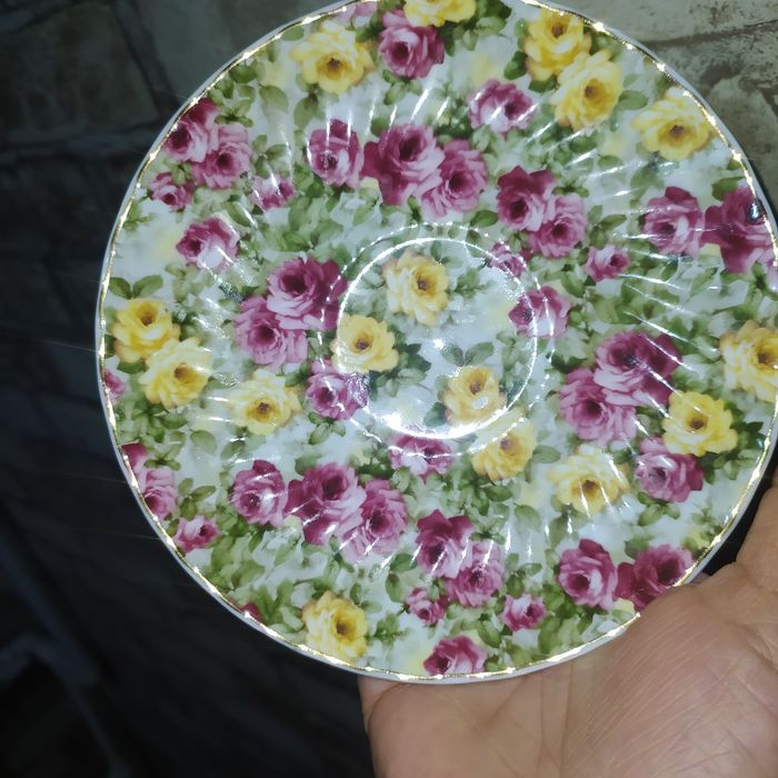 Тарелка блюдце винтаж фарфор с позолотой