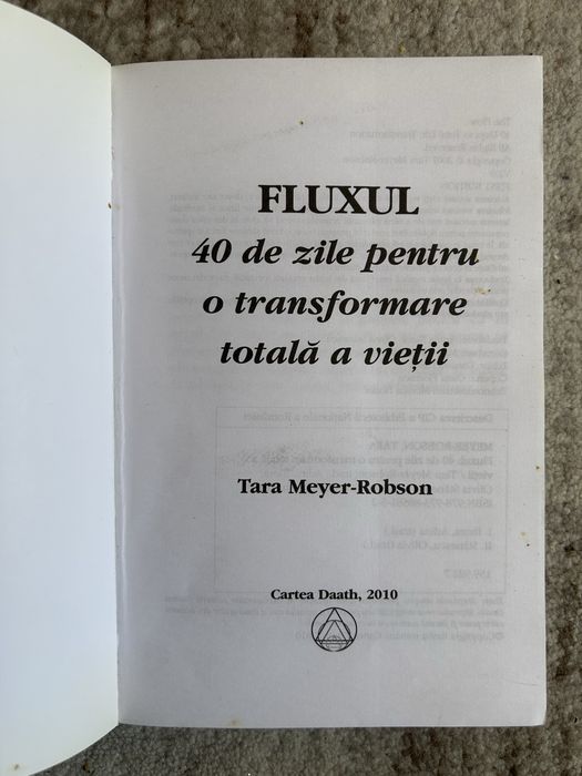 Carte Fluxul - 40 de zile pentru o transformare totala a vietii, Tara Meyer-Robson