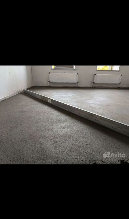 Полусухой стяжка . Механизирванная стяжка пола .ярим курук стяжка