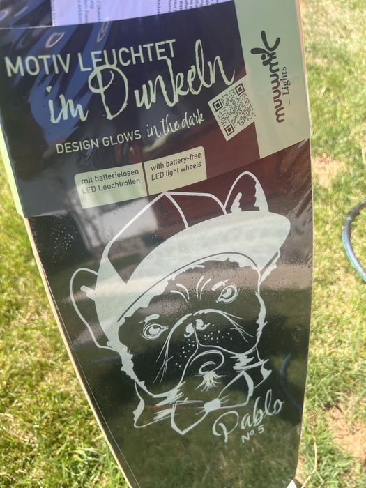 Placa Muuwmi Lights Longboard GLOW ABEC 7 Pablo