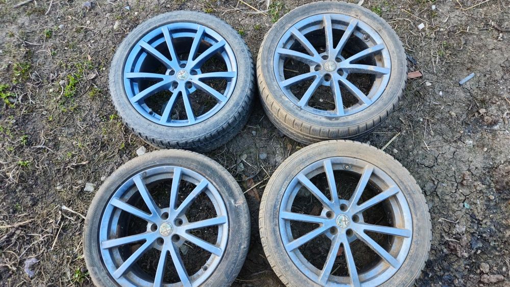 Jante aliaj 17” Alfa Romeo + anvelope 225/45 R17 M+S – set 4 buc