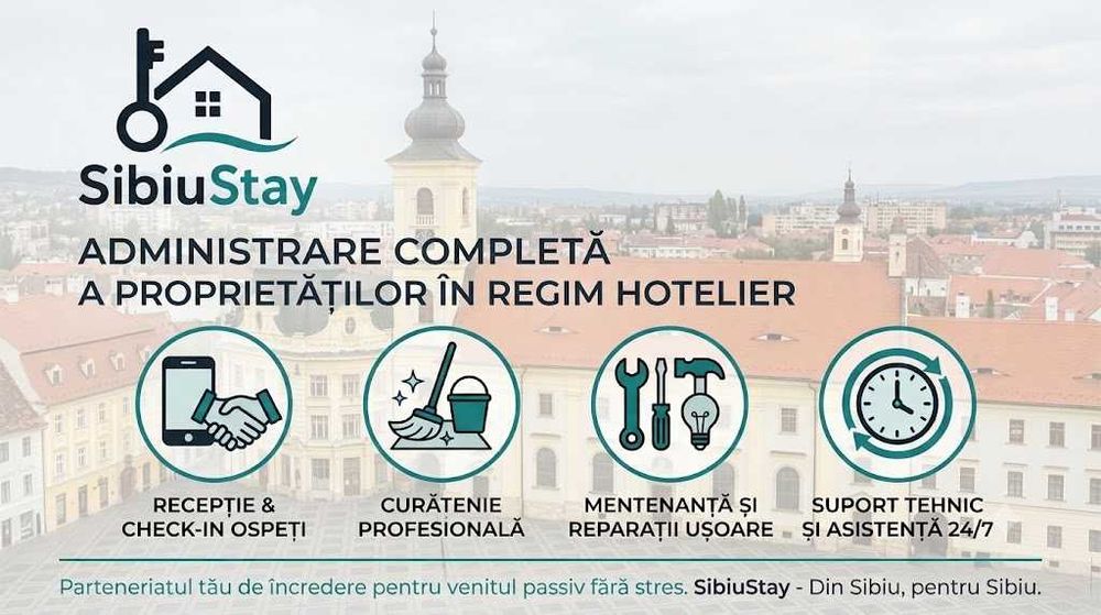 Administrare Completă Apartamente Regim Hotelier Sibiu | SibiuStay