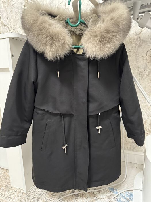 Парка зимняя для девочек на рост 116-120