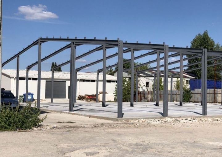 Vand hală metalică structură metalică 10/20/4  fără avans cu montaj