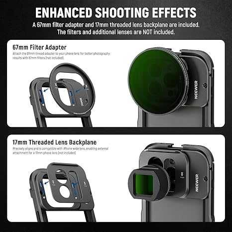 Cage video NEEWER iPhone 15 Pro Max cu monturi foto