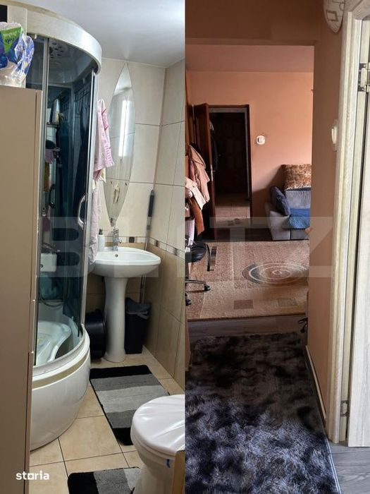 Apartament de vanzare, semidecomandat, cu 3 camere, 62 mp