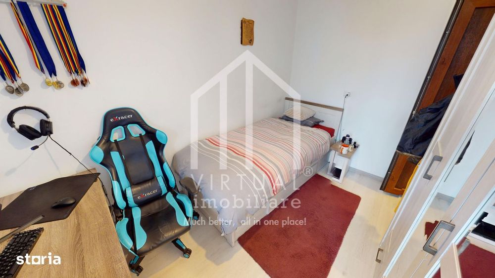 Apartament cu 3 camere, 51mp utili, curte 85mp, loc de parcare