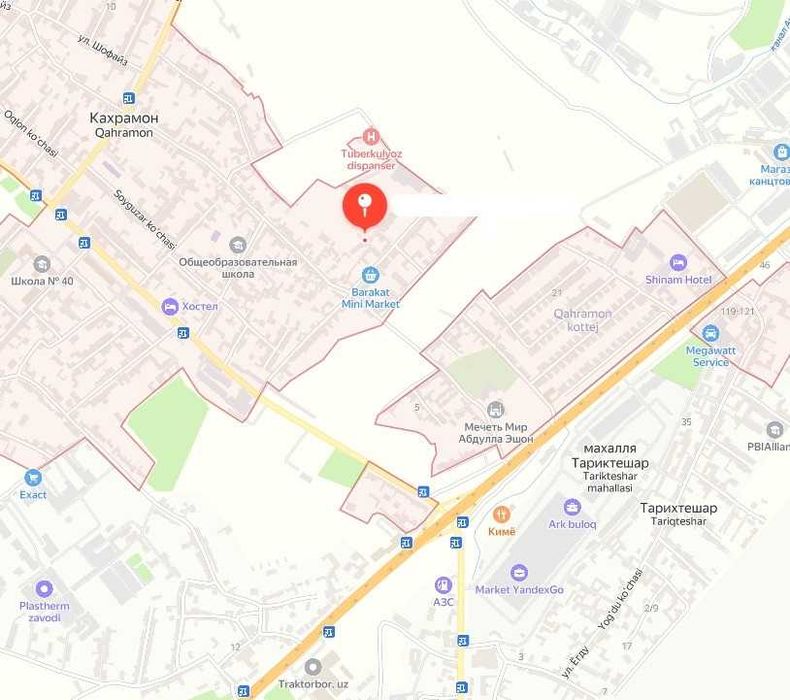 Yu  Продаётся участок 1.11га , Зангиатинский р-н, п.Кахрамон