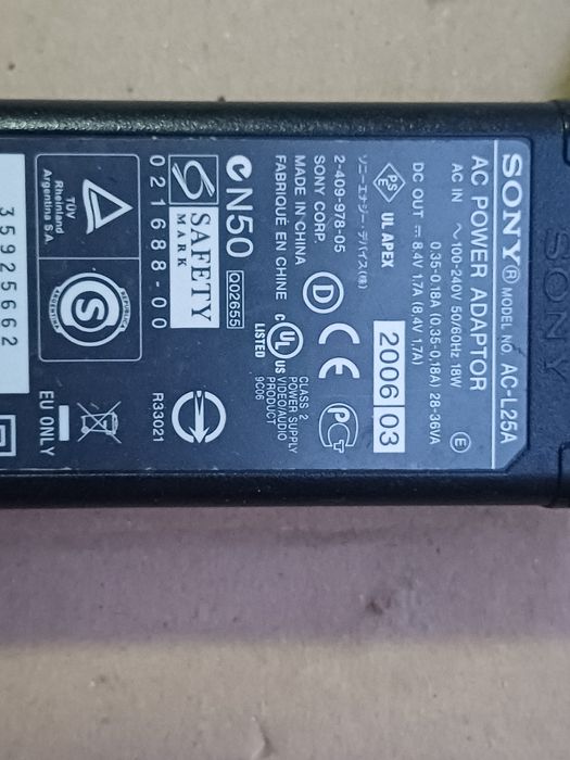 Alimentator Sony AC-L25A SONY L200 AC-L25A AC-L25B AC-L25C AC-L200 DCR