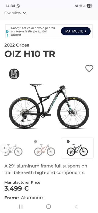 Orbea Oiz H10 full suspension