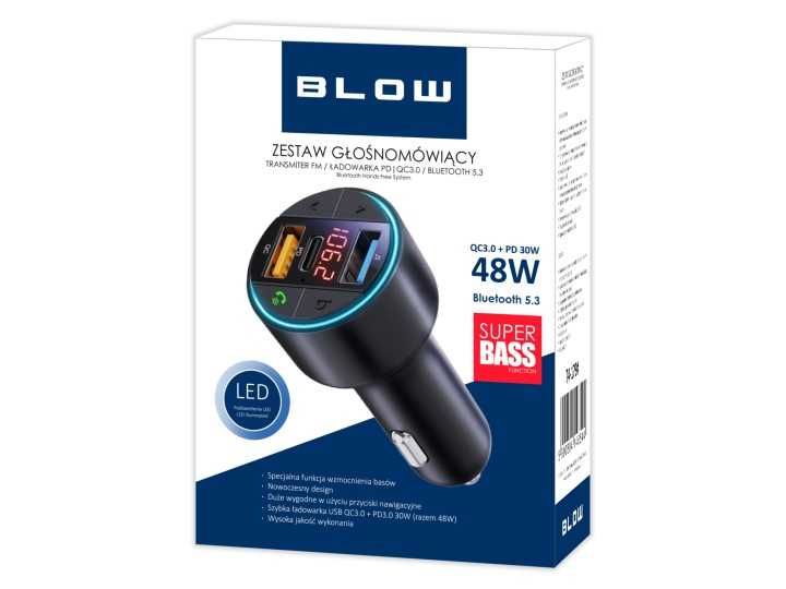 FM Трансмитер с бързо зареждане и Bluetooth 5.0 30W BASS
