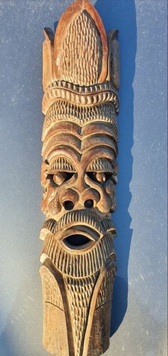 Стара уникална дървена маска от Камбоджа 1950 година.