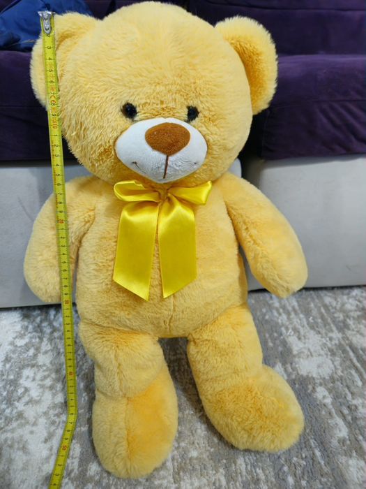 Ursulet de pluș galben-50cm