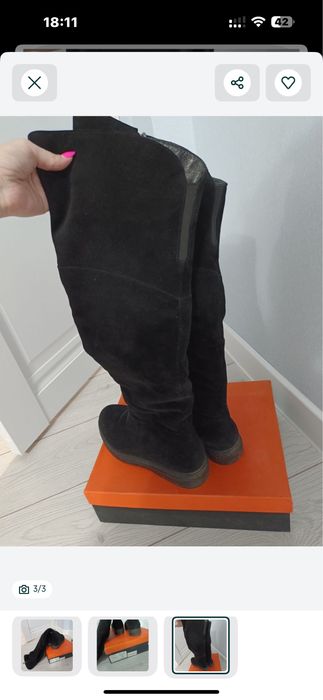 Зимние сапоги ботфорты