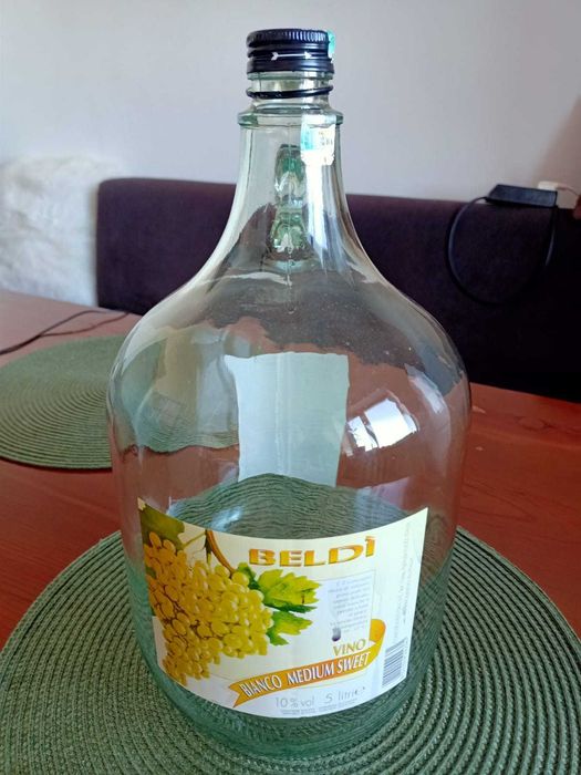 Стеклянный бутыль 5 литров