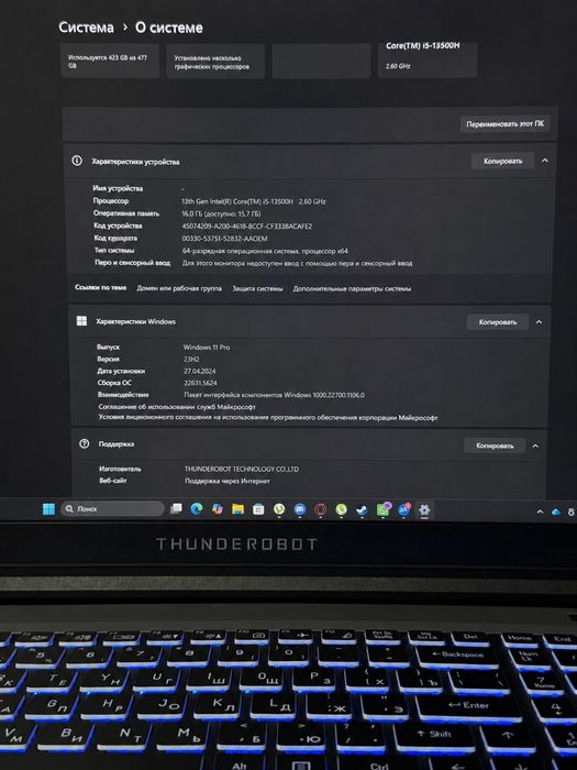 Thunderobot 911 Plus G3 X + геймпад + комплект