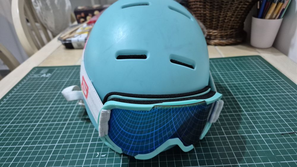 Casca ski pentru copii Salomon cu ochelari S 49-53