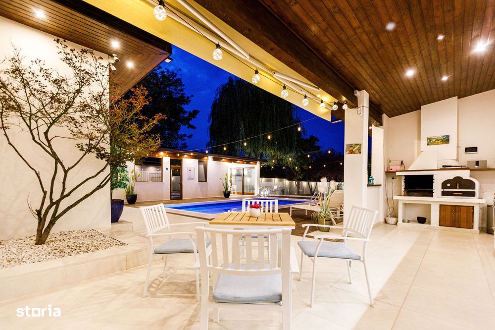 Arhitectura Distinsa: Casa Moderna Plan Parter si Piscina Privata