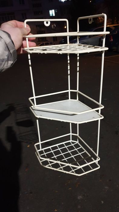 Raft Etajera Suport Organizator metalic de colt