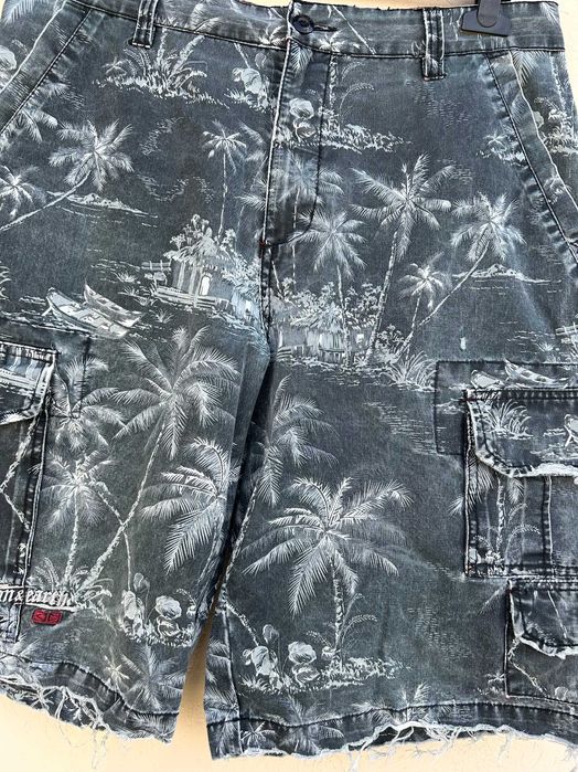 pantaloni scurti Ocean and Earth, design palmieri, marimea 34