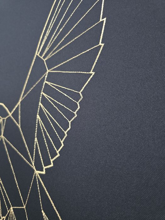 Tablou panza, 57x 57 cm, negru / auriu