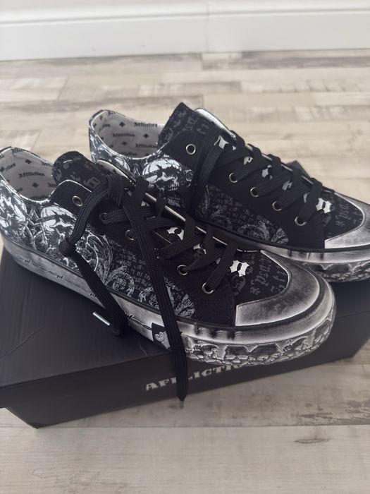 кеды Affliction Collapse Low-Top Shoe black