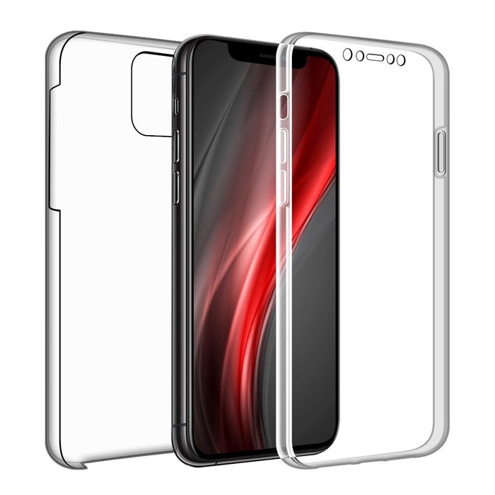Iphone 11/12/13/14 Pro MAX - Husa 360 Fata Spate Plastic Transparent