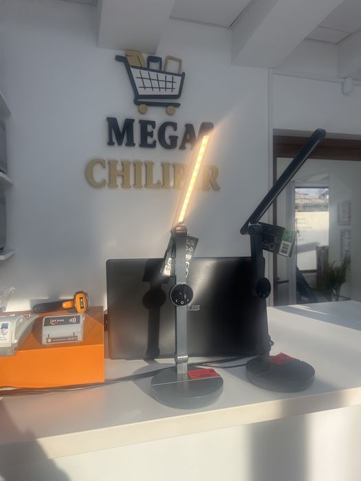 Lampa de birou cu trei moduri de lumina, trei moduri de intensitate, cu ceas, si grade