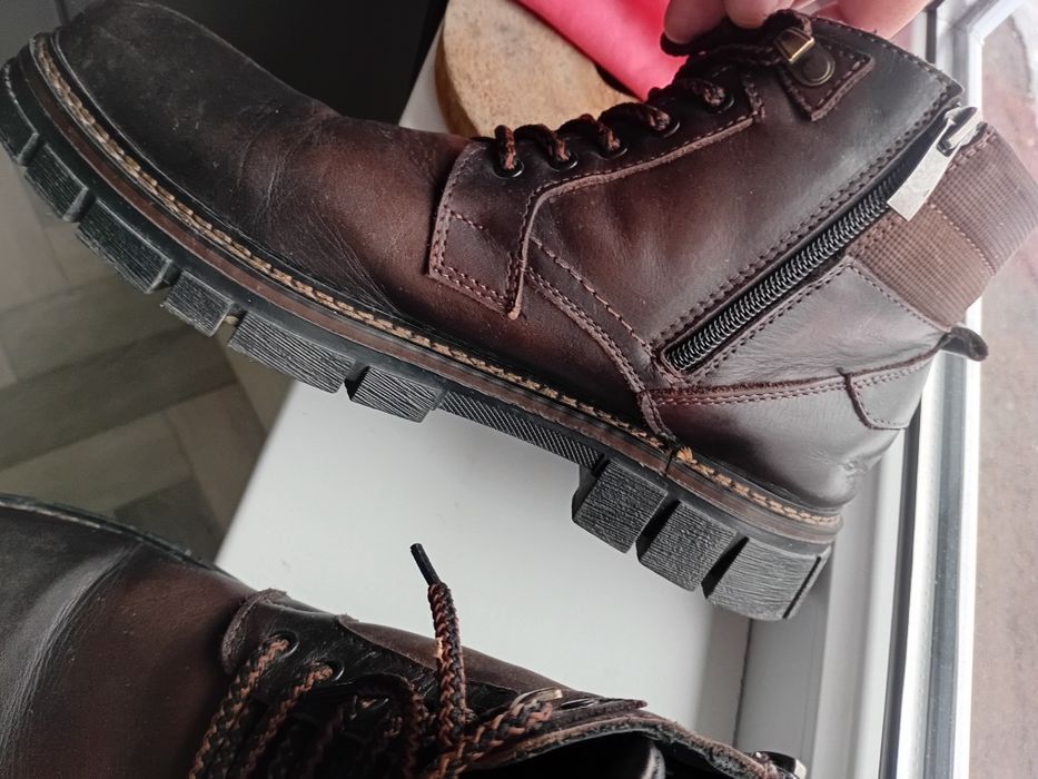 Зимние ботинки натуральная кожа