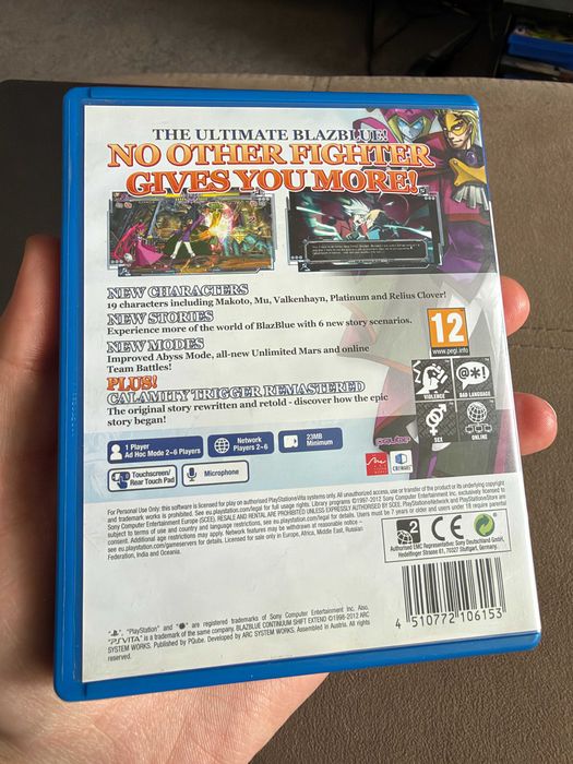 BLAZBLUE Continuum Shift Extend PS Vita