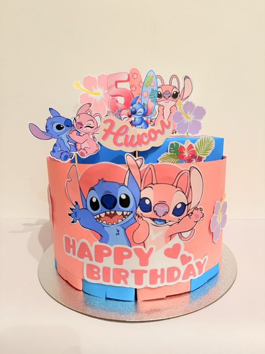 Хартиена торта със Стич и Ейнджъл Stitch